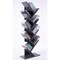 Basicwise Wooden 9-Shelf Tree Magazine CD Storage Bookcase, Gray QI003457.G - alternate 4